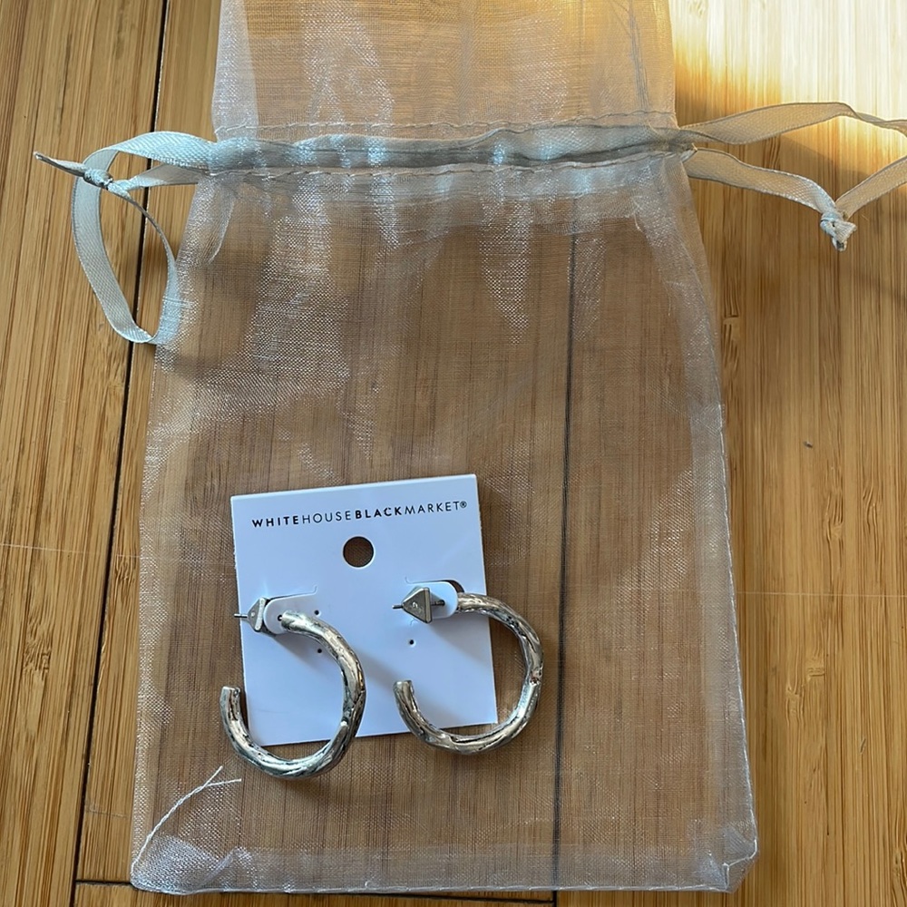 White House Black Market silver hoop earrings
